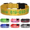 Xnourney Collare nylon cane personalizzato ricamato con fibbia sgancio rapido,Giallo