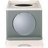 LANTUS Lettiera per Gatti con Coperchio e Vassoio Estraibile - Casetta Toilette Portatile Chiusa, 48 * 39 * 34 cm - Grigio