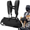 Ghjkldha Zaino da trekking per cani, imbracatura orizzontale per cani, 34 x 19 x 5 cm, borsa da viaggio multifunzionale indossabile, borsa da sella per escursionismo, ciclismo, motociclismo, colore nero