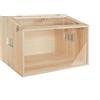 LesafeV Gabbie per criceti in legno con vista trasparente, in acrilico, per porcellini d'India, con parte superiore apribile e ventilatore a prova di masticazione (60 x 40 x 40 cm)