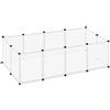 YRHome Recinzione a griglia per conigli, conigli, porcellini d'India, gabbia per piccoli animali, per interni ed esterni, 145 x 75 x 48 cm, trasparente