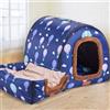 Rr tianshi Cuccia extra large 2 in 1 per cani, taglia XL, per alleviare l'ansia, calmante, XXL, cuccia a igloo per animali domestici (M 45 x 38 x 36 cm, J)