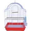 Pet's Solution - Gabbia per Uccelli come Canarini, Spaziosa e Robusta, con Fondo Estraibile, 1 Beverino, 2 Mangiatoie, 2 Posatoi in Legno e 1 Altalena - Rosso