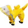 Blue Dream Island Impermeabile con cappuccio per cani di piccola taglia, copertura completa per proteggere i piedi della coda, grazioso poncho per cani di piccola taglia, XL (giallo)
