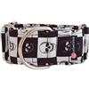 Woofpetshop® Collare Martingale, Collare per cane, medio, grande, ideale per cane, taglia (5 cm, taglia M (40 ~ 50 cm), Paws Blacks)