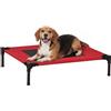 PawHut Cuccia Estiva Brandina Cani da Esterno Interno 76x61x18cm Rosso | Lettino per Animali Domestici