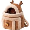 Generico Dog Carrier Bag - Plush Elk Shape Pet Bag, Large Capacity Kitten Outgoing Backpack | Winter Puppy Outgoing Backpack For Travel Hiking Outdoor Airplane Camping Indoor Winter