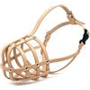 L&J Pets Uk Museruola per cani in vera pelle leggera per Collie e altri muso simili (pelle naturale, C1)