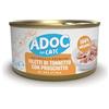 Adoc Naturally Premium, Alimento Umido Complementare per Gatti, Tonnetto con prosciutto, 24 Lattine da 85 g, in Gelatina, Senza Conservanti e Coloranti