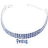Ipetboom Collare Per Cani Con Strass Brillante Mini Ciondolo a Forma Di Osso Collana Regolabile Con Fibbia Per Animali Domestici Taglia S 7.9 Pollici Piccoli Cani Passeggiate Outdoor