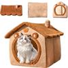 Doiyislem Cuccia Per Gatti Da Interno - Con Cuscinos Imbottito Rimovibile E Lavabile, Cuccia Per Gatti Morbida E Calda, Confortevole Cuccias Per Cani, Per Camera Da Letto, Soggiorno, Balcone, Cane, Gatto