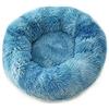 Chickwin Cuccia per Cani Cuccia per Gatti Rotonda in Caldo Peluche,Cuscino Ciambella Morbida per Cani di Piccola e Media Taglia per Cane e Gatto (Blu Tinta Unita,50cm)