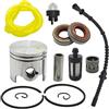 UYTGFO Adatto for Stihl FS200 FS 200 Filtro carburante Tubo flessibile Bulbo di adescamento Guarnizione olio Cuscinetto Trimmer Sostituisci pezzo di ricambio Kit pistone da 38 mm