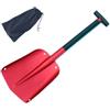 QCNRJUY Pala da neve retrattile for esterni, in lega di alluminio, strumento for la rimozione del ghiaccio invernale, attrezzi campeggio e giardino pieghevoli for sopravvivenza(Red with Box)