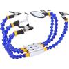 Jeffergarden Kit Stazione di Saldatura Helping Hands Strumenti di Saldatura di Terza Mano 4 Clip a Testa Piatta e Cilindriche Lente D'Ingrandimento per Manutenzione Elettronica