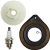 UYTGFO Adatto for motosega Husqvarna 51 55 con candela di accensione Sostituisci 505303735 501763101 Kit molla di rinculo puleggia di avviamento