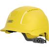 ABUS Casco da costruzione Scator, ventilato per cantieri e industriali, secondo la norma EN 397, robusto, resistente agli urti e assorbe gli urti, misura regolabile tramite rotella, giallo