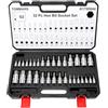 TOMMARS 32-PC Master Allen Hex Bit Socket Set, SAE & Metric Allen Hex Key Wrench Socket Set S2 Steel 1/4, 3/8, 1/2 Drive, H5/64 - H3/4 & H2 - H19