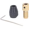 Rjrjc Mandrino per trapano a 3 ganasce, strumento rotante, pinza di serraggio automatica, linee rette, set di chiavi esagonali (foro da 5,0 mm)