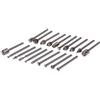 WEKAMOS 20 pezzi Pz Utensili Rotanti in Acciaio Alta Velocità per Intaglio Smerigliatura e Foratura Legno Strumenti Carbide Burr Resistenti e Precisi per Modellismo e Fai da Te
