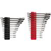 TEKTON Flex Head 12-Point Ratcheting Combination Wrench Set with Modular Slotted Organizer, 25-Piece (1/4-3/4 in., 6-19 mm) | WRC95304