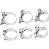 Zerodeko Fascetta Regolabile per Tubazioni e Tubo, 6 Pezzi in Acciaio Inox | Range 32-55mm, Argento, Presa Robusta e Resistente All'usura, Set per Diametri