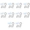 pljYocdO Kit di rondelle for nottolini di avviamento a strappo da 10 pezzi adatti for motosega MS170 MS171 MS180 MS181 MS190T MS191T 021 023 025 MS210 MS230