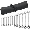GearWrench Set di chiavi combinate a cricchetto reversibili da 13 pezzi da 12 Pt. con rullo portautensili, SAE - 9509RN