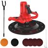 ZengHeBloom Levigatrice Elettrica Per Pareti Con Disco Autoadesivo E Luce Led, Cazzuola Per Calcestruzzo, Motore In Rame Puro Da 80-600rpm A 1-6 Velocità Variabili, Con Asta Di Miscelazione Per Cemento(Red)