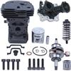 DORFEY Adatto for h-u-s-q-v-a-r-n=a 450 450E 445E 445 Motosega Porta di decompressione Parte di ricambio Kit guarnizione cuscinetto albero motore cilindro pistone 42mm