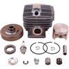 LIWaaGe Kit cilindro pistone motosega da 52 mm for MS460 046 con tamburo frizione, cuscinetto pignone a 7 denti da 3/8 di pollice e valvola di sicurezza
