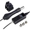 CCZRD Stazione Di Saldatura For Micro Rilavorazione Con Pistola Ad Aria Calda LCD Digitale Asciugacapelli For 750W Termica Strumenti Riparazione For Riscaldamento rapido(Black)