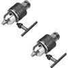 Fegtrty 2pcs 1.5-10mm 1/16 Inch - 3/8 Inch Capacità Chiave Trapano Mandrino Chiave Convertitore 1/2 Pollice Socket Square Femmina Adapter