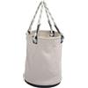 Zoeyilan Secchio in tela, Borsa per attrezzi, Secchio porta attrezzi 40x30 cm con fondo in plastica, Borsa per dadi e bulloni, Organizzatore per attrezzi per lavori di manutenzione, (Bianco)
