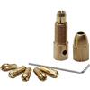 CHJIENJUJIDZ 7pcs/set 2.35-5.05mm Collet in ottone Mini Drill Chucks per motorino elettrico Drill Bit Tools Trapani in metallo Adattatore Chuck-4.05mm