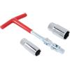 GZZTORES Chiave a bussola per candele di accensione con impugnatura a T da 16 mm e 21 mm, per moto, tosaerba, piccoli veicoli a motore, ecc