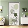Generic Adesivi per Porte in PVC Premium, Door Cover Piante Semplici, Applicazione Facile e Senza Bolle, Rivestimenti per Porte da Interno 77x200 cm Rifilabili Verde Salvia