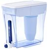 ZeroWater Dispenser Acqua Filtrata a 5 Fasi da 4,7 L - Distributore Acqua con Certificazione NSF - Riduce la Presenza di Piombo PFOA/PFOS e Altri Metalli Pesanti - Bianco e Blu