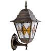 Chao Zan Vintage Applique da esterno,IP55, applique da esterno industriale, lanterna rustica in stile Tiffany E27, senza lampadina (Grande)