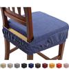 Russo Tessuti Set 6 Cuscini Sedia Coprisedia Imbottiti Vesto Molla Loneta Elastico COLOR 40x40 Blu