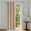 DWCN Tenda termica per porta, con protezione dal calore, opaca, 1 pezzo, altezza 210 x 132 cm, colore beige, divisorio con occhielli, per camera da letto, soggiorno, cameretta dei bambini