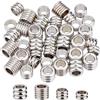 DICOSMETIC 40 Pezzi 4 Stili Argento Antico Perline Europee Grande Foro Colonnare Perline 6mm In Acciaio Inox Perle Di Metallo Per Trecce Tubi Metallici Perline Colonne Perline Per La Creazione di