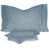 Novia Completo Lenzuola Zefiro Raso Rigato Matrimoniale T751