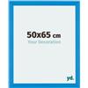 yd. Your Decoration - Cornice 50x65 cm - Blu Acceso - Decorativa Parete in Legno con Vetro in acryl - Antiriflesso - 50x65 Cornice - Mura
