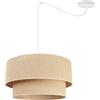 Light Home LH Light-Home Juta Lampadario a Sospensione - Lampade a Sospensione Ragno in Metallo con Paralume Moderno - E27 - Spider1-Luce 45 cm - Bianco Base e Juta