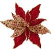 Oairse 4 grandi fiori di Pasqua con glitter da 30 cm, fiori artificiali di Natale con stelo lungo, decorazione per albero di Natale per addobbi dell'albero di Natale, matrimonio, Capodanno,