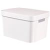 Curver 04743-n23-01 Infinity - Contenitore Porta-Oggetti con Coperchio, in plastica, 36,3 x 27 x 22,2 cm, 17 l, Colore: Bianco