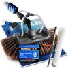 NTG Spazzola telescopica 1,68 - 7 m 3 in 1 con setole morbide + panno microfibra e estrattore acqua + dispenser sapone finestre, solare (fino a 4,6 m)