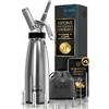 B-ARS Sifone da Cucina Professionale 1L Acciaio Inox, Panna e Spume