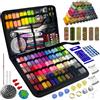 HYHJMISTY Kit da cucito con accessori,kit da cucito professionale grande da 305 pezzi,inclusi accessori per macchina da cucire con 56 bobine di filo,forbici e accessori